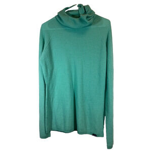 Patagonia Lightweight Hoodie Women XL Teal Long Sleeve Pullover Hood Textured